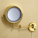 مرايا تجميل ذهبي LED