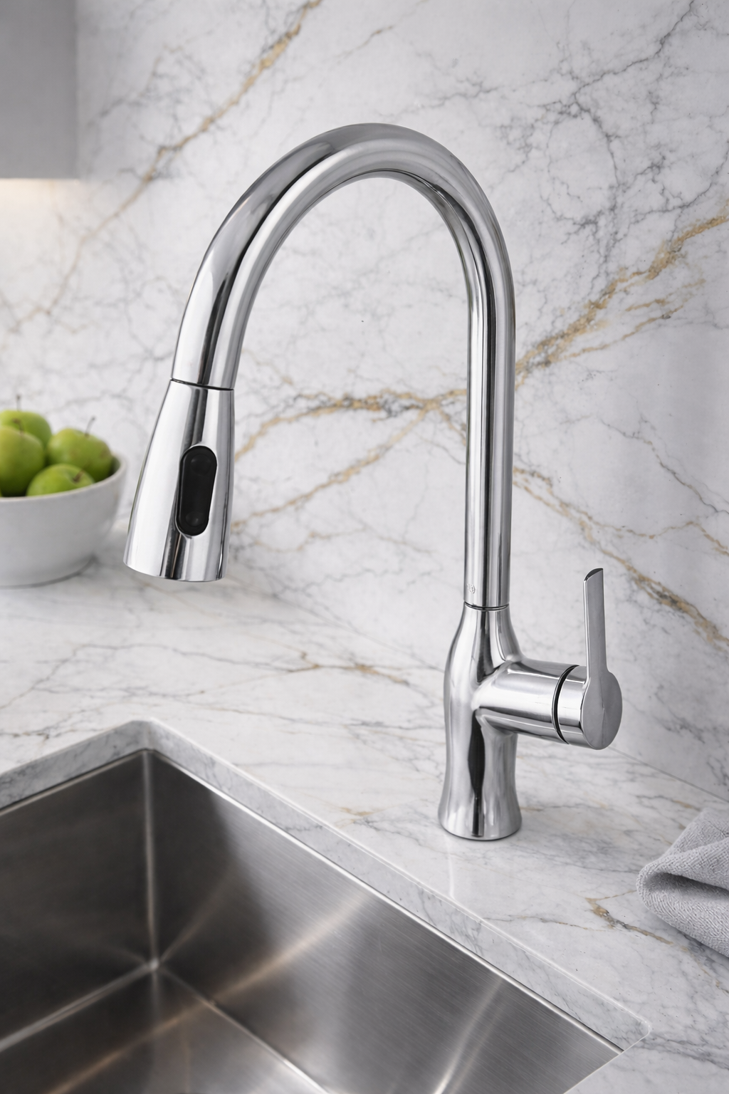 صنبور مطبخ كروم عصري