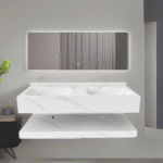 مغسلة إليجانزا ماربل حوضين بتصميم فاخر ومبتكر بمقاس 120 / 140 سم