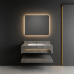 مغسلة رخام حديثة بإضاءة LED مقاسات 60 و80 و100 سم – تصميم عصري من سندان