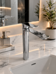 خلاط مغسلة إيطالي عالي مودرن – فيرانو - Verano Faucet -كروم -اسود - ذهبي