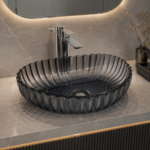 حوض كريستال أسود ريفا Riva Black Basin